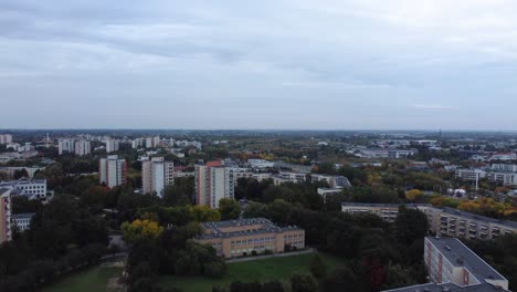 A-drone-video-of-city-Apartments-in-Lublin,-Poland