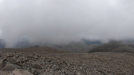 Timelapse-of-clouds-formation-on-the-highest-peak-of-England,-Scaffel-pike