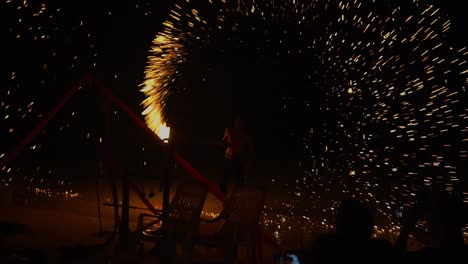 Fireshow-in-Thailand-at-a-touristy-beach