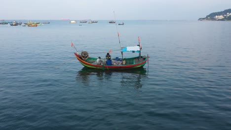 A-small-Vietnamese-fishing-boat-returned-to-shore-after-a-night-at-sea