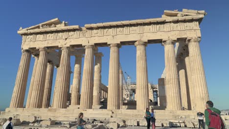 People-Walking-Near-Acropolis-in-Parthenon