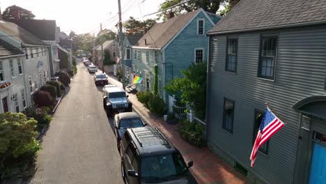 LGBTQ-and-American-flags-in-colonial-New-England-town