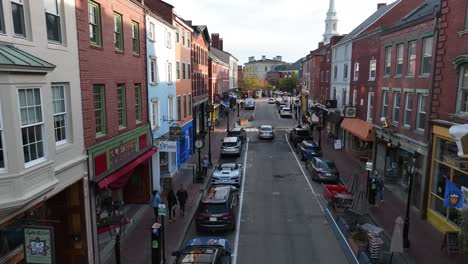 Plaza-Del-Mercado-En-El-Centro-De-Portsmouth,-New-Hampshire