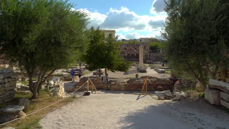 Ruinas-En-La-Biblioteca-De-Hadrian-En-Un-Día-Soleado