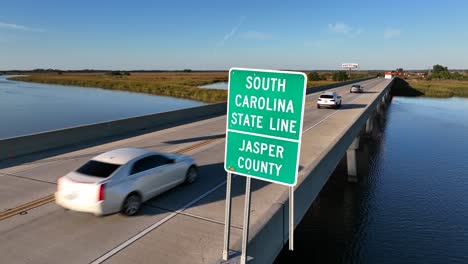 Frontera-De-Carolina-Del-Sur-Con-Georgia,-Estados-Unidos