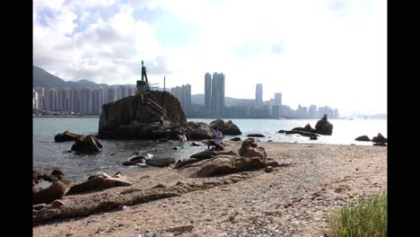 Sunset-timelapse-of-Hong-Kong-Lei-Yue-Mun