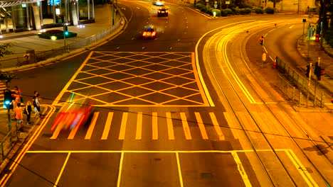 Hongkong-China---Circa-Zeitraffer-Des-Verkehrsflusses-In-Hongkong-City