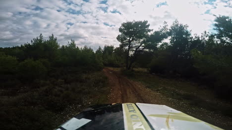 Rückansicht-Filmmaterial-Helmkamera-Von-Enduro-Fahrt-In-Griechenland-50-Fps