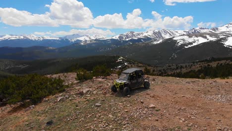 Aerial-View-of-UTV-from-mountain-top