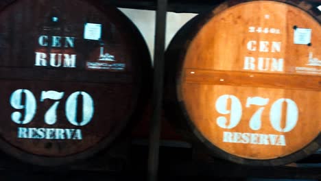 Old-Sugarcane-rum-barrels-located-in-Madeira-Island,-Portugal