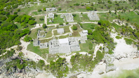 Maya-Ruinen-Von-Tulum-Mexiko-In-Quintana-Roo-Aus-Drohnensicht