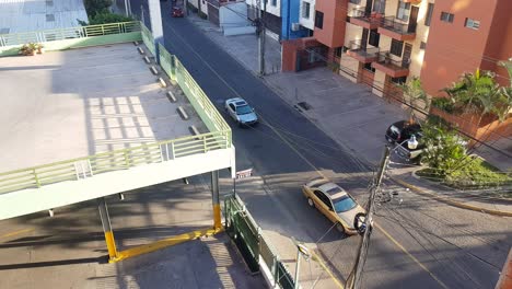 View-of-the-traffic-on-a-street-in-the-capital-of-Honduras,-Tegucigalpa