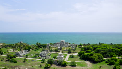 Ruinas-Mayas-De-Tulum-Mexico-En-Quintana-Roo-Desde-Drone-View