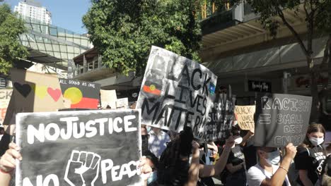 Protesta-De-Blm-Durante-Covid-19,-Brisbane,-Australia