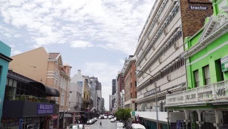 Driving-Through-Long-Street-in-City-Bowl-of-Cape-Town,-South-Africa