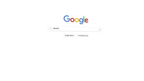 Buscando-&quot;aborto&quot;-En-La-Barra-De-Búsqueda-De-Google