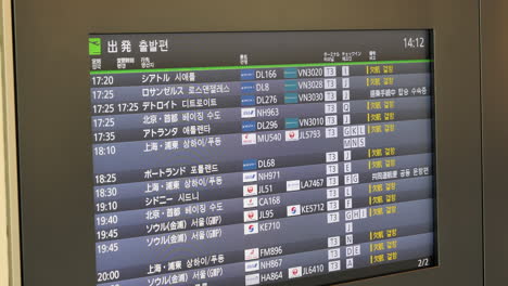 Horario-De-Vuelos-Cancelados-Que-Se-Muestra-En-La-Pantalla-Del-Aeropuerto-De-Haneda