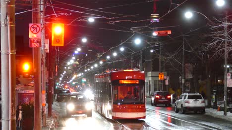 Bus-stops-in-front-of-the-traffic-accident-place-people-cross-the-road