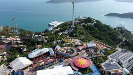 El-Parque-De-Atracciones-New-Ocean-Park-De-Hong-Kong-Reabre-Después-De-La-Vista-Aérea-Del-Bloqueo-Del-Virus-De-La-Corona