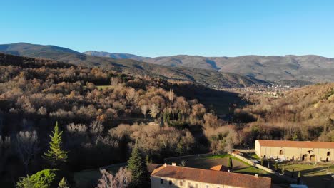 Aerial:-abbey-of-the-9th-century-in-southern-france