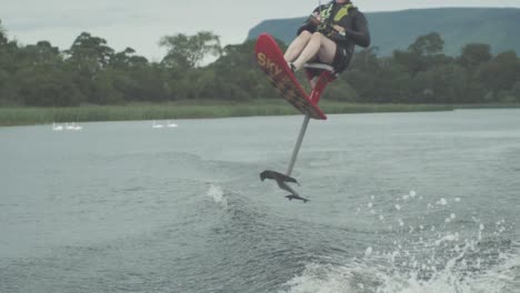 Silla-De-Aire-Cielo-Esquí-Impresionante-Estela-Salto-En-Río-Deportes-Acuáticos