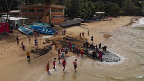 Amazing-dragnet-catch-in-the-coastal-fishing-village-of-Castara