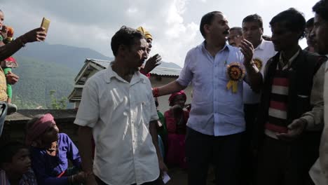 Indische-Politiker-Bei-Einer-öffentlichen-Versammlung-In-Uttarakhand,-Indien