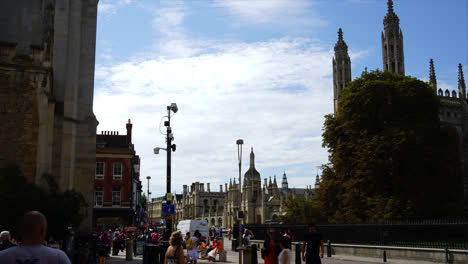 Cambridge-England,-Circa:-Zeitraffer-Cambridge-Stadt-Im-Vereinigten-Königreich