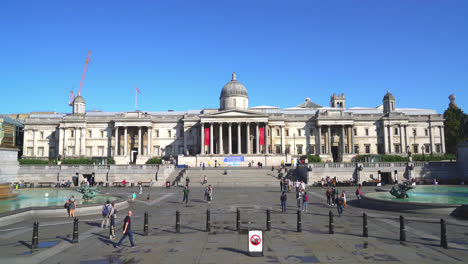 London-England,-circa-:-trafalgar-square-in-London,-United-Kingdom