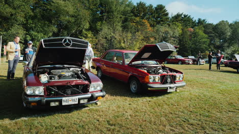 Klassische-Mercedes-Autos-Auf-Autoshow
