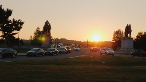 Arlington-Memorial-Bridge-Bei-Sonnenuntergang
