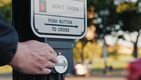 Pressing-Crosswalk-Button