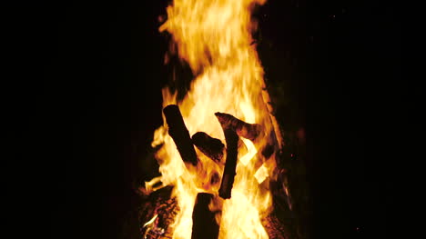Big-Bonfire-Burning-Fire-Against-Black-Background-2