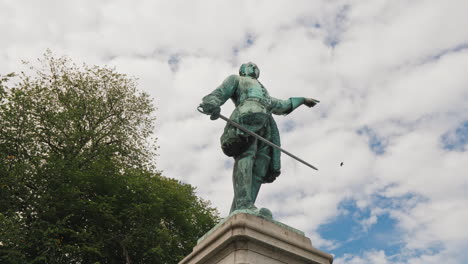 Estatua-Pública-Del-Rey-Sueco-Karl-Xii-(1697-1718)-En-La-Ciudad-De-Estocolmo-Video-4k