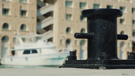 A-Bollard-Is-A-Short-Vertical-Post-In-The-Background-You-Can-See-Yachts