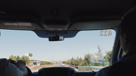 View-From-The-Front-Window-Of-The-Bus-To-The-Road-To-Antalya-International-Airport