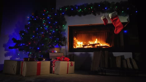 Fireplace-Decorated-For-Christmas-And-Gift-Socks-Above-It-Slider-Shot