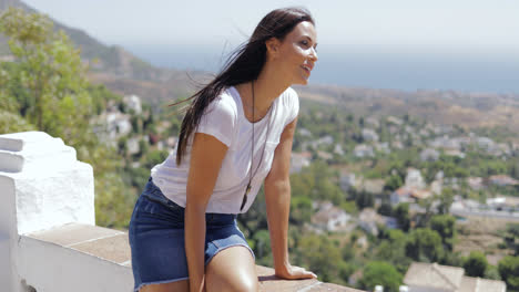 Content-woman-enjoying-view-of-city