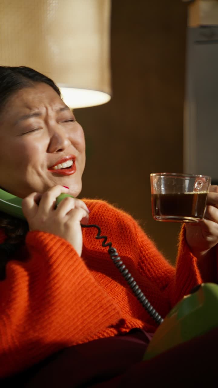Woman Having a Conversation with Coffee