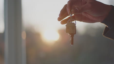 man holding a key