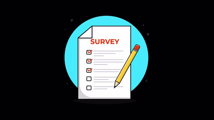 Animated Survey Form with Checkboxes and Pencil