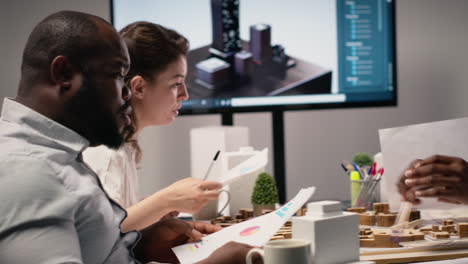 vertical video real estate experts team presenting a master plan for residential project