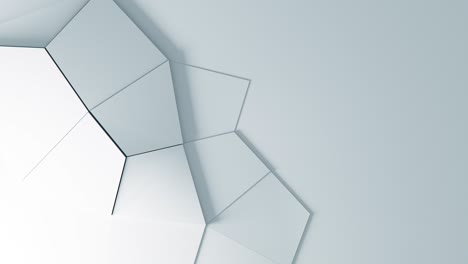abstracto superficie geométrica blanca cuádruple bucle patrón mínimo limpio, fondo 3d animado para presentación de negocios. sombras suaves y reflejo. movimiento de onda de papel. animación de bucle sin costuras. b 4k uhd