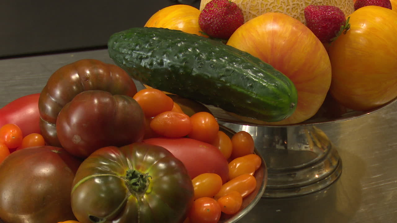 variedad de frutas y verduras frescas