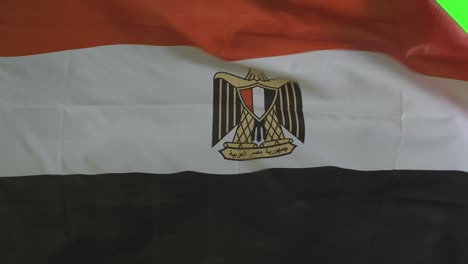 slow motion of egypt flag blowing in wind