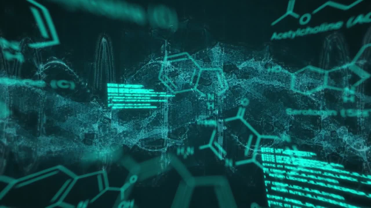 Animation of mathematical equations over dna strand