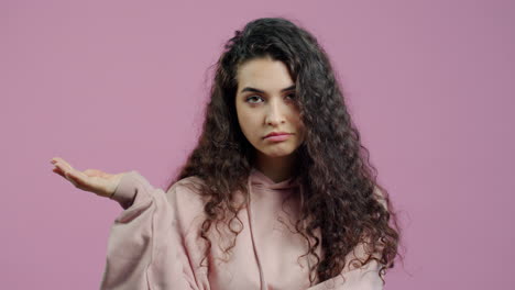 woman with a disappointed expression