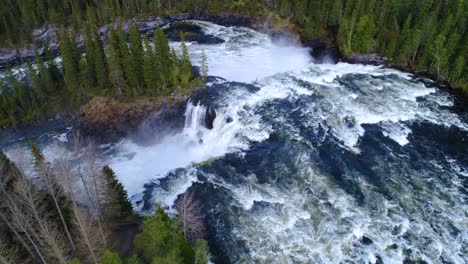 ristafallet waterfall in the western part of jamtland is listed as one of the most beautiful waterfalls in sweden.