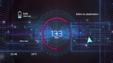 Animation-of-digital-car-data-processing-over-scope-scanning