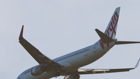 sequence of a commercial jet ascending into the sky